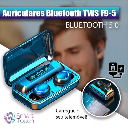 Auriculares Bluetooth TWS F9-5C Preto